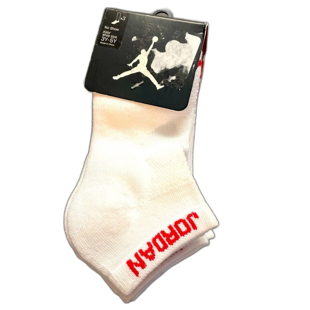 Nike Jordan kids no show socks size 7-9 years (3 pk) new